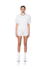 ANGEL ENERGY SHORT SLEEVE TURTLENECK SWEATER TOP