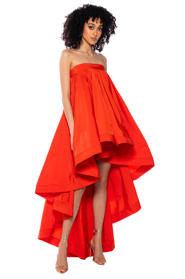 CLARA STRAPLESS HIGH LOW DRESS