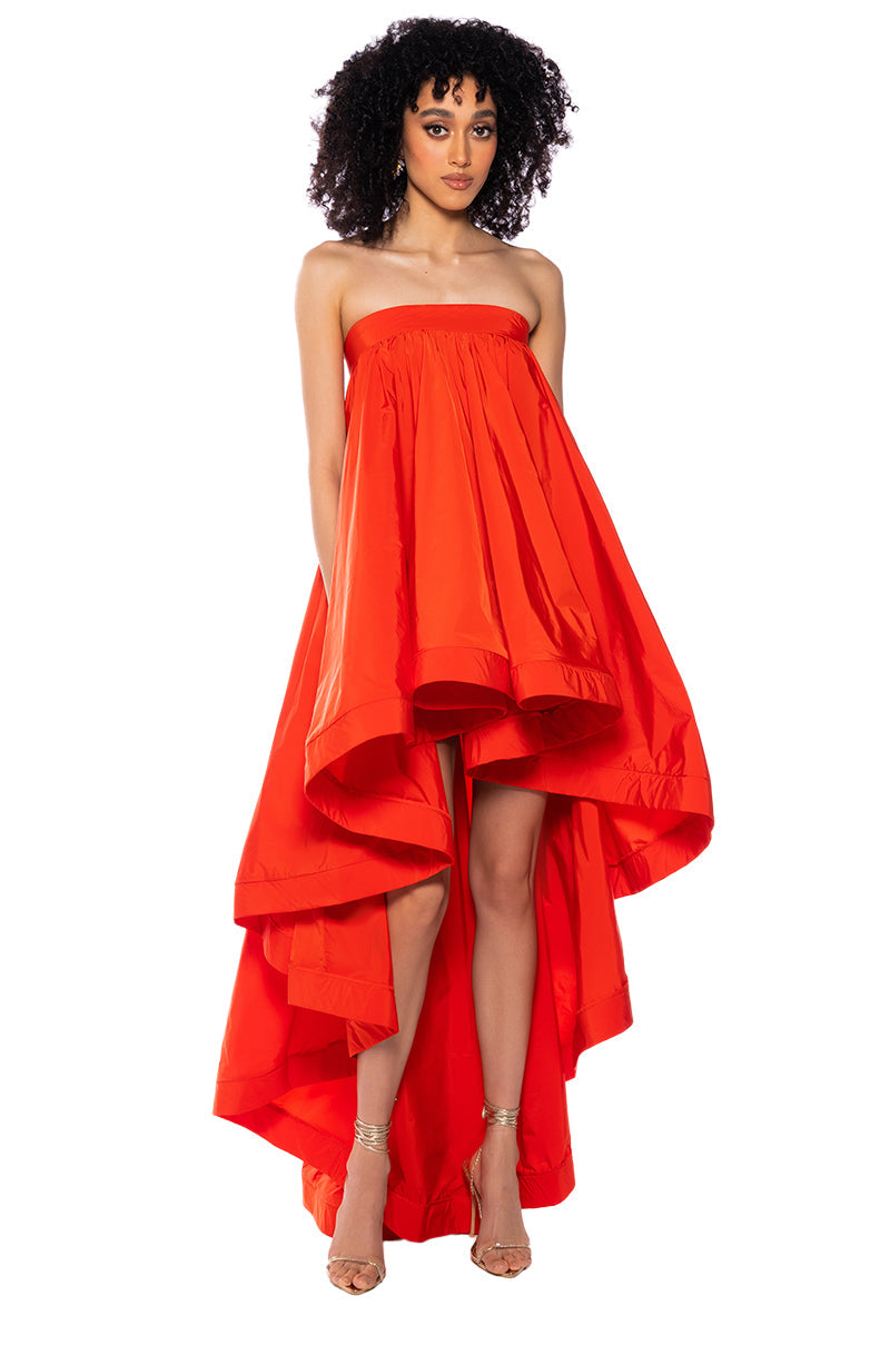 CLARA STRAPLESS HIGH LOW DRESS