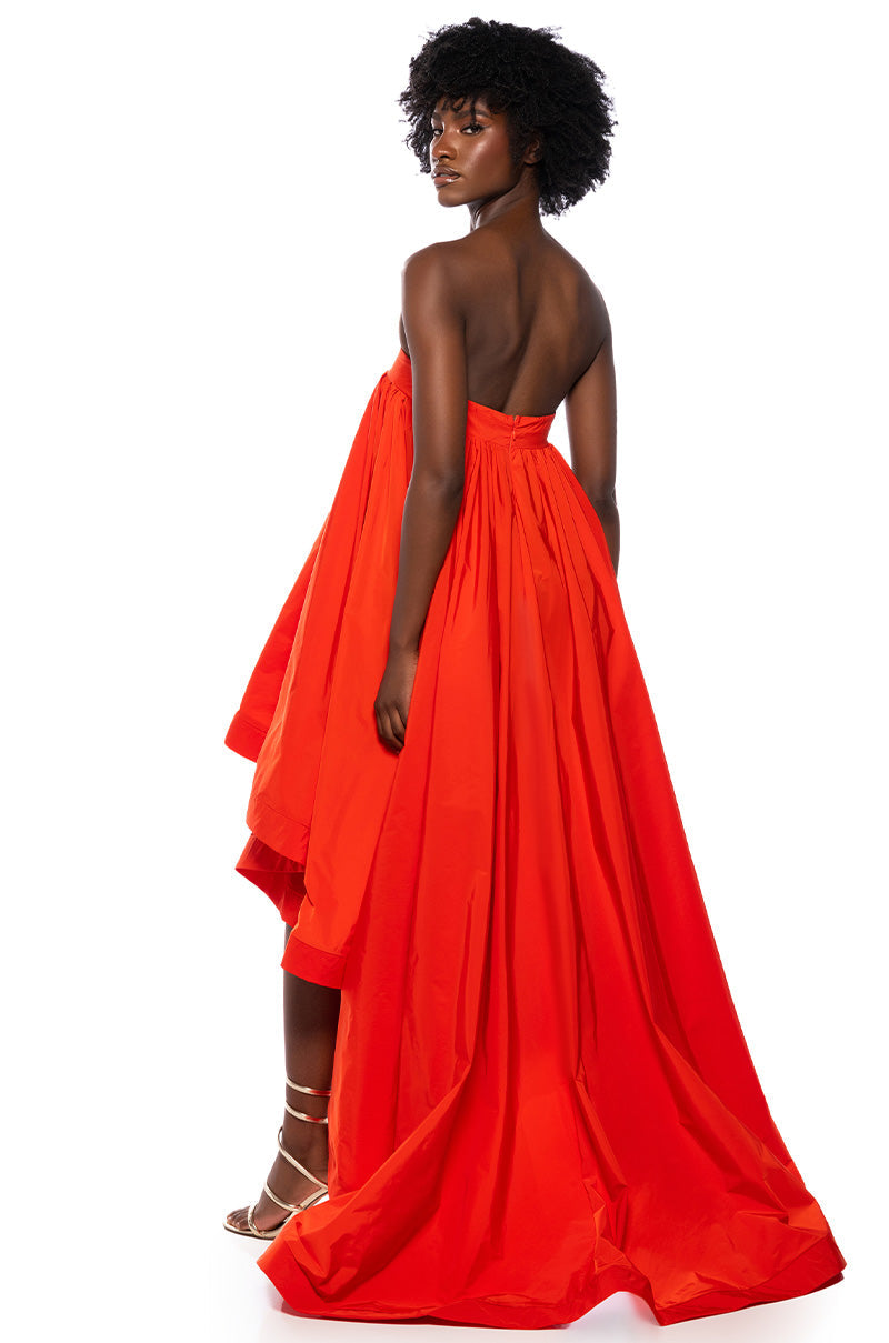 CLARA STRAPLESS HIGH LOW DRESS