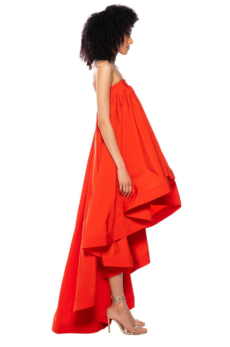 CLARA STRAPLESS HIGH LOW DRESS