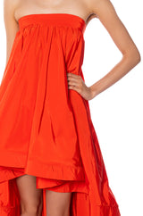 CLARA STRAPLESS HIGH LOW DRESS