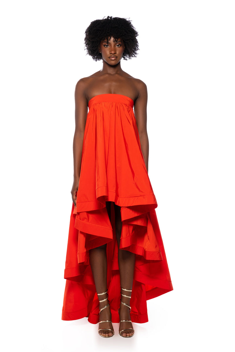 CLARA STRAPLESS HIGH LOW DRESS