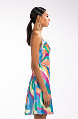 CLASSIC COWL NECK MINI DRESS