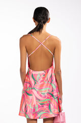 CLASSIC COWL NECK MINI DRESS