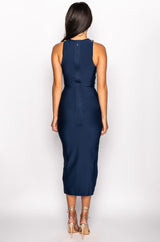 CLASSY BITCH LOOKS BANDAGE MIDI DRESS