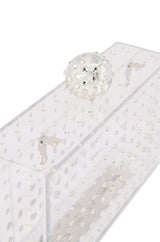 CLEAR BOX CLUTCH WITH RHINESTONES