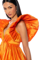 CLEMENTINE BUTTERFLY SLEEVE MINI DRESS