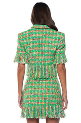 COCO FRINGE TWEED MINI SKIRT SUIT SET