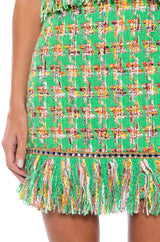COCO FRINGE TWEED MINI SKIRT SUIT SET