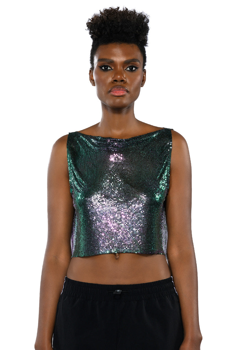 COME MY WAY CHAINMAIL TANK TOP