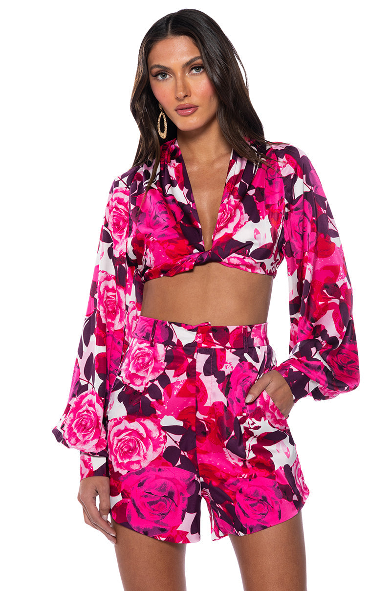 COME MY WAY ULTRA CROPPED BLOUSE