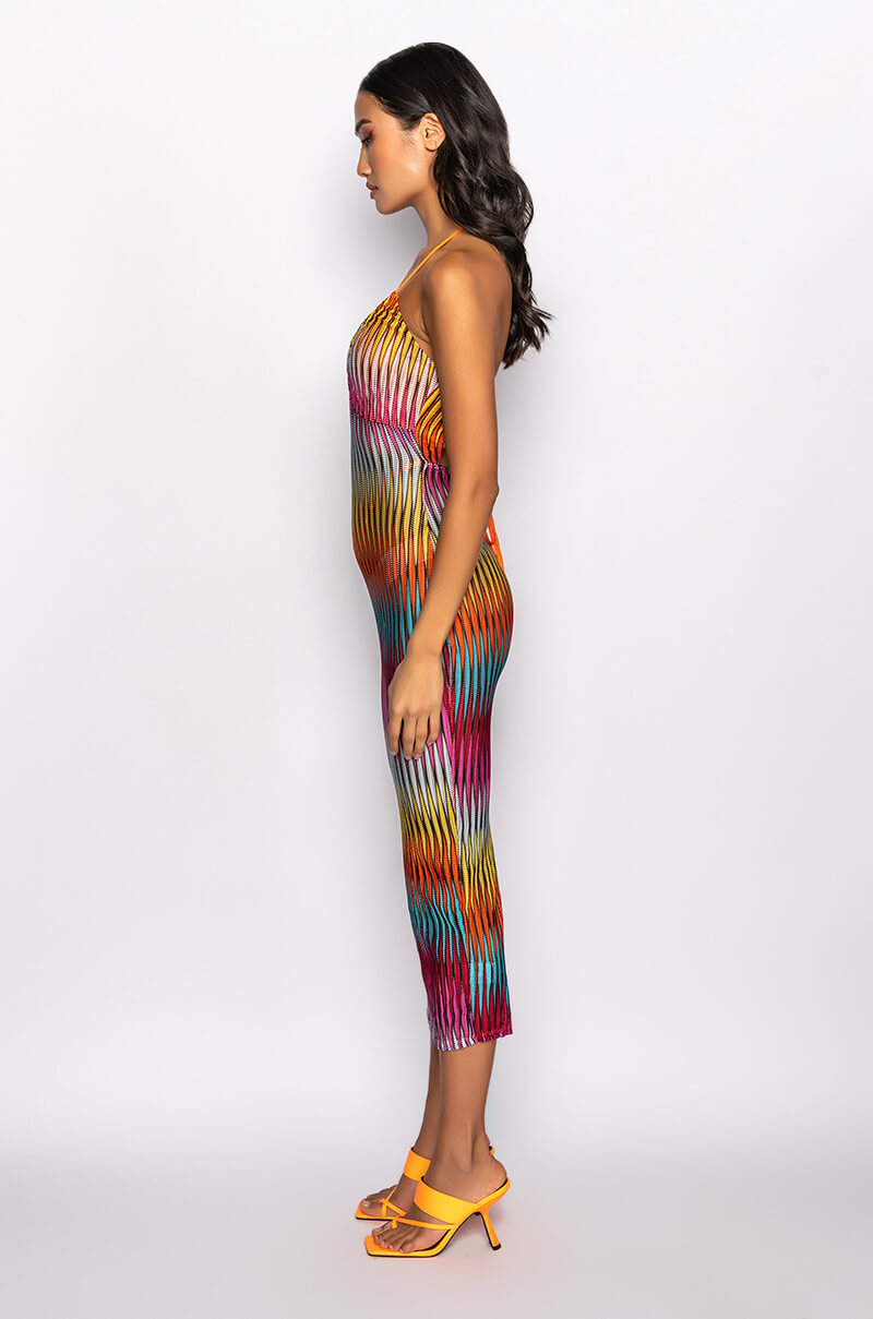 COME OVER MAXI HALTER TOP DRESS