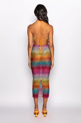 COME OVER MAXI HALTER TOP DRESS