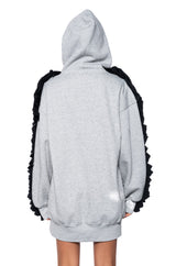 COMFY COZY PATCHWORK SWEATSHIRT DRESS