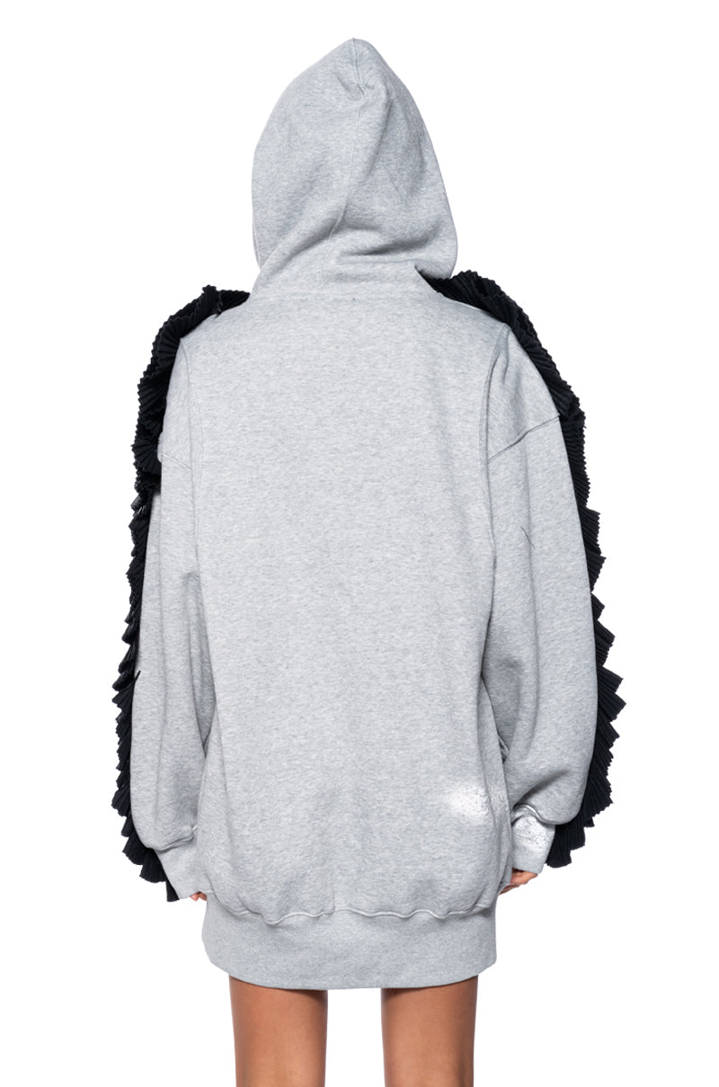 COMFY COZY PATCHWORK SWEATSHIRT DRESS