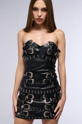 COOL GIRL BELTED MINI DRESS