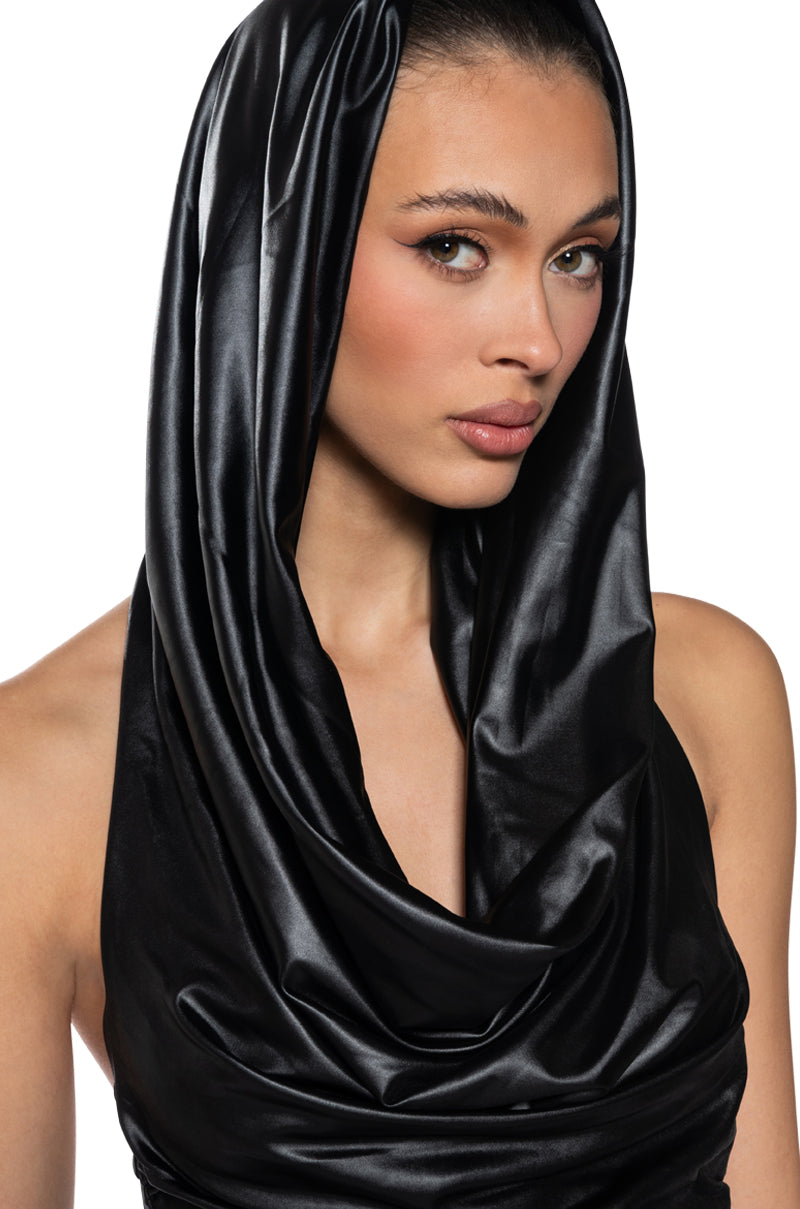 COOL GIRL HOODED MINI DRESS