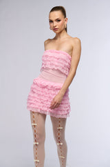 COQUETTE BABY RUFFLED MINI DRESS