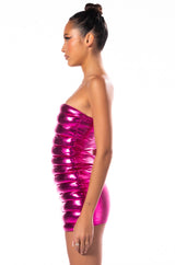 COSMIC LOVE STRAPLESS MINI DRESS