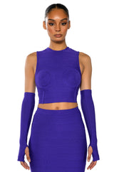 COULD ONLY DREAM STRUCTURED TANK AND MIDI SKIRT SET