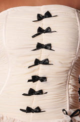 COVER ME IN BOWS MESH MINI DRESS