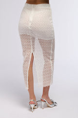 COVER ME IN FLOWERS LACE MAXI SKIRT