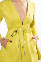 SEXY FAUX SUEDE DRESSY MINI