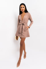 SEXY FAUX SUEDE DRESSY MINI