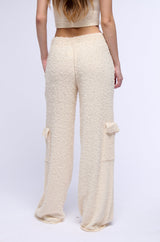 COZY BEACH DAYS KNIT PANT IN CREAM