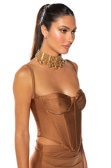 KRISTIN SATIN STRUCTURED CORSET