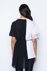 CRAZY SEXY COOL MIX FABRIC T SHIRT