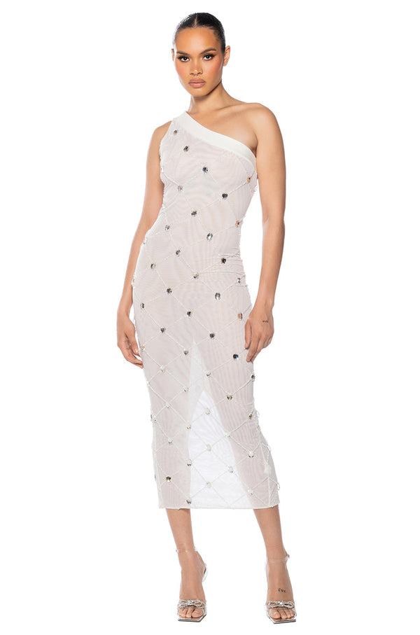 CHRISSY MESH SEQUIN DRESS