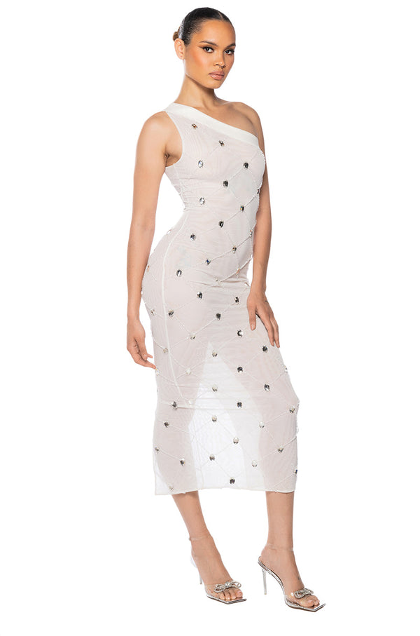 CHRISSY MESH SEQUIN DRESS