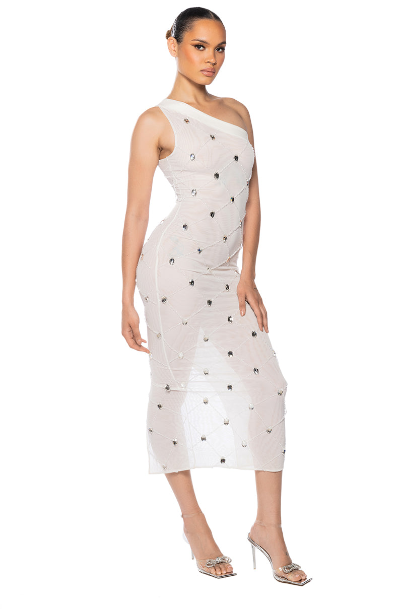 CHRISSY MESH SEQUIN DRESS