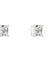CUBIC ZIRCONIA RHINESTONE STUDS IN SILVER