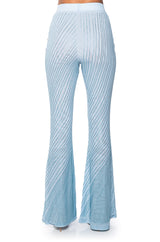 CUFF IT EMBELLISHED MESH FLARE LEG TROUSER
