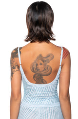 CUFF IT SLEEVELESS EMBELLISHED MESH TANK