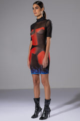 CURIOUS FOR ME SHORT SLEEVE MINI DRESS