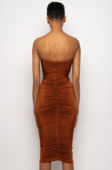 CURVE ALERT SLINKY MIDI TUBE DRESS