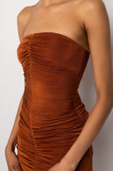 CURVE ALERT SLINKY MIDI TUBE DRESS