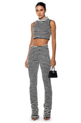 CUT HIM OFF STRIPED TANK TOP
