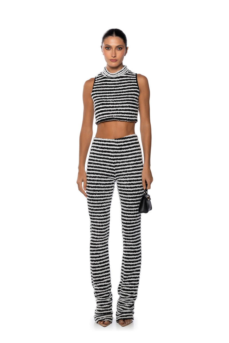 CUT HIM OFF STRIPED TANK TOP