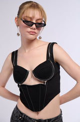 CUT IT OUT CORSET TOP