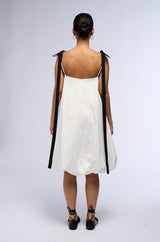 CUTIE GIRL POPLIN MINI DRESS WITH BOW DETAILS