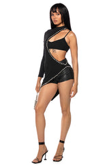 CYNTHIA KNIT EMBELLISHED BRA TOP