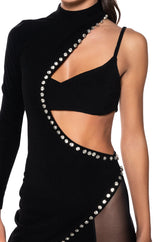 CYNTHIA KNIT EMBELLISHED BRA TOP
