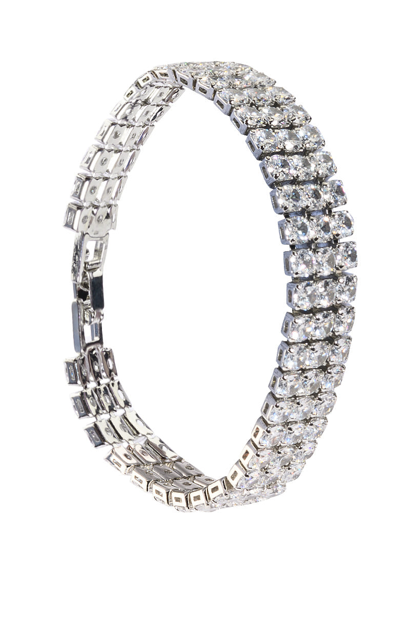 CZ TENNIS BRACELET IN SILVER