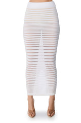 DAINTY STRIPE KNIT MAXI SKIRT