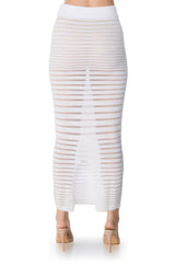 DAINTY STRIPE KNIT MAXI SKIRT